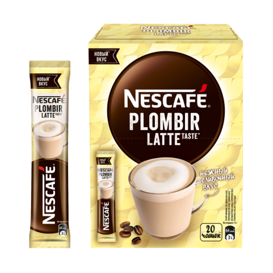 Кофе NESCAFÉ 3 в 1 латте пломбир (Latte Plombir) в пакетиках