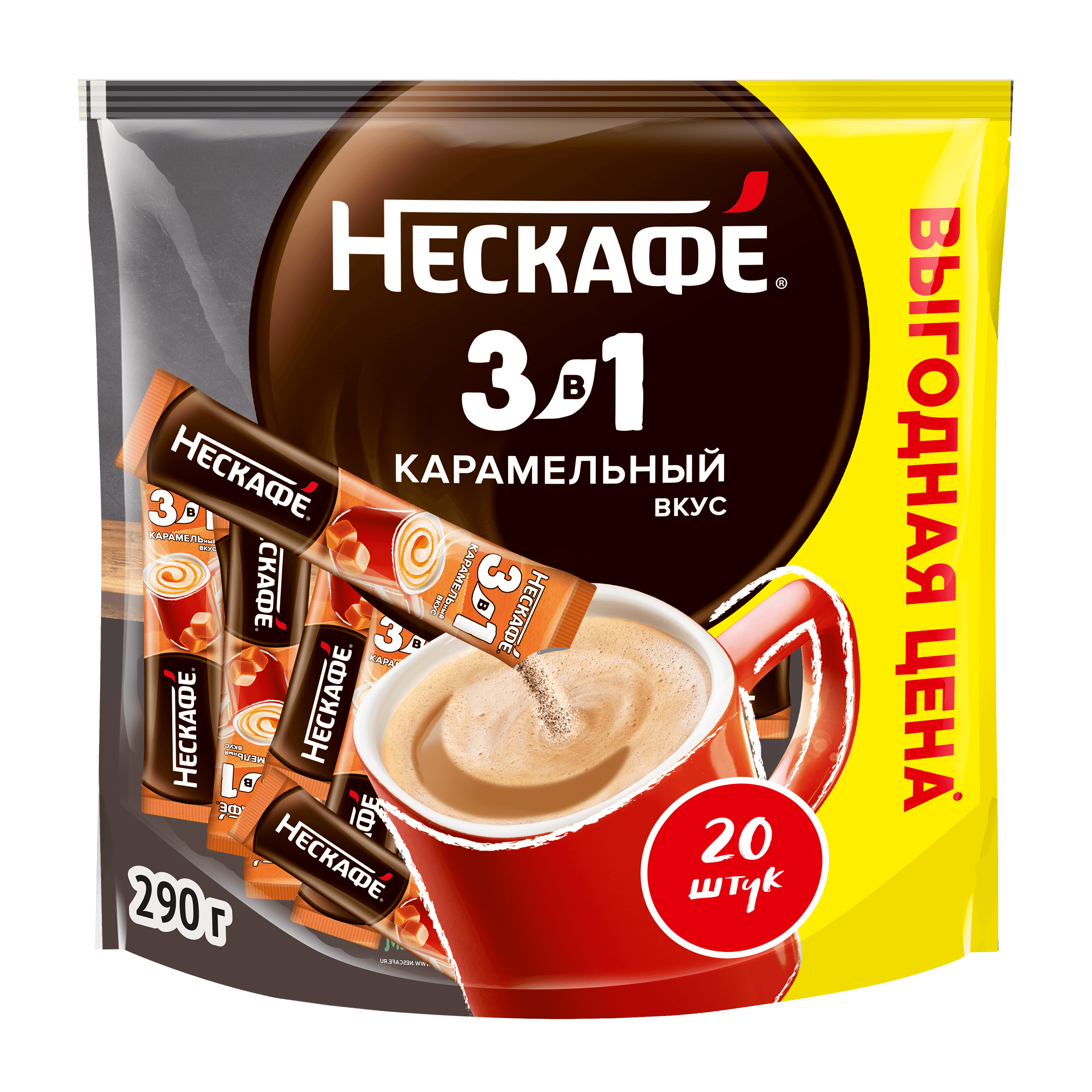 НЕСКАФÉ® 3 в 1 Карамельный Вкус