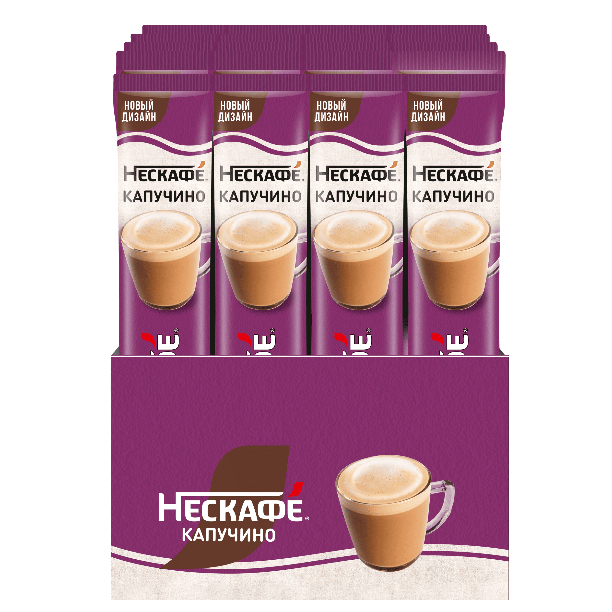 НЕСКАФÉ® Капучино, коробка, 18 шт по 18 г