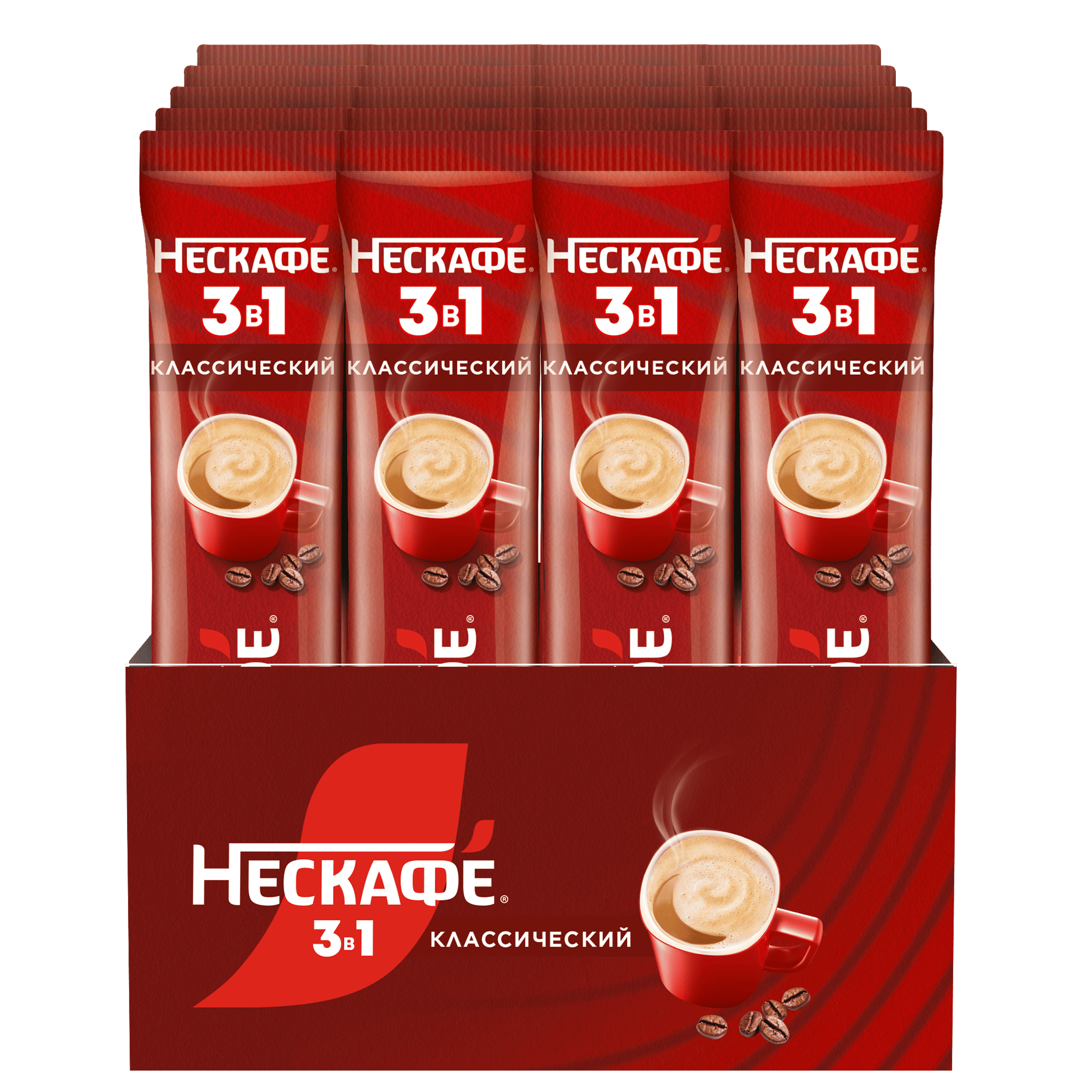 НЕСКАФÉ® 3 в 1 Классический, коробка, 20 шт по 14.5 г