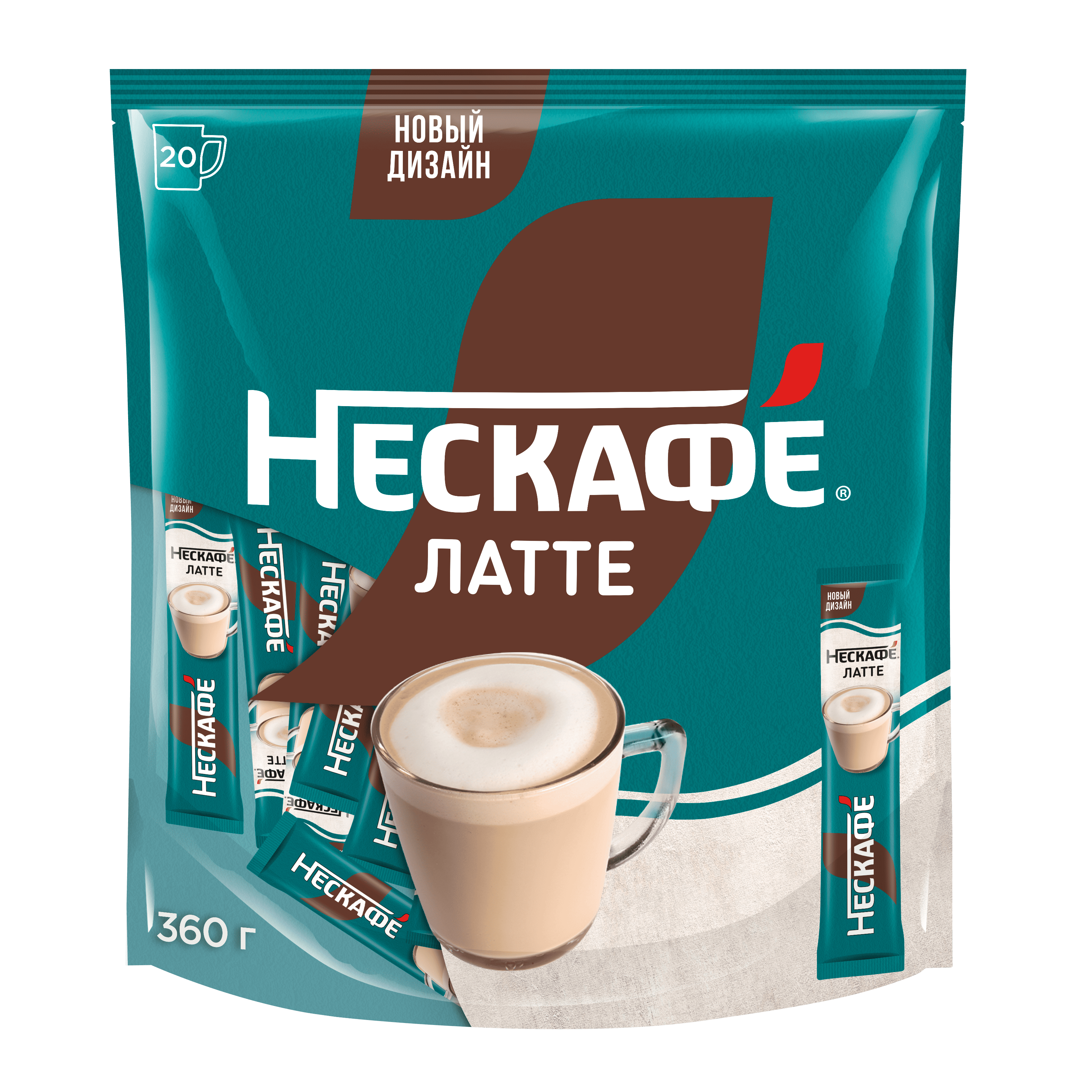 НЕСКАФÉ® Латте, пакет, 20 шт по 18 г
