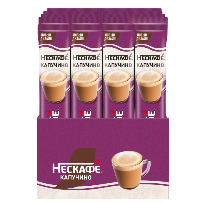 НЕСКАФÉ® Капучино, коробка, 18 шт по 18 г