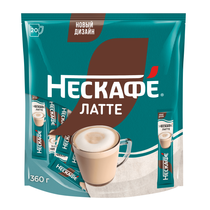 НЕСКАФÉ® Латте, пакет, 20 шт по 18 г
