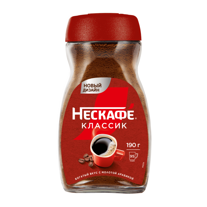 НЕСКАФÉ® Классик, стеклянная банка, 190 г